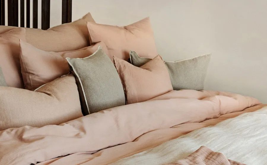 Linge de lit Haomy en lin lavé — visuel officiel