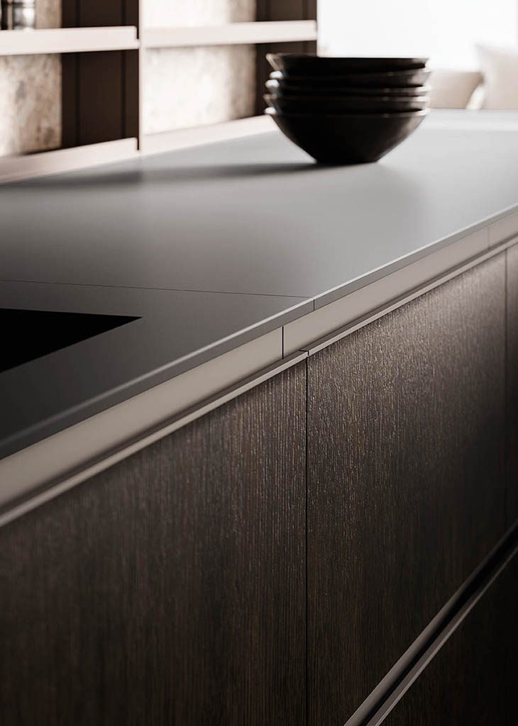 Détail de porte d'une cuisine Valdesign Anice