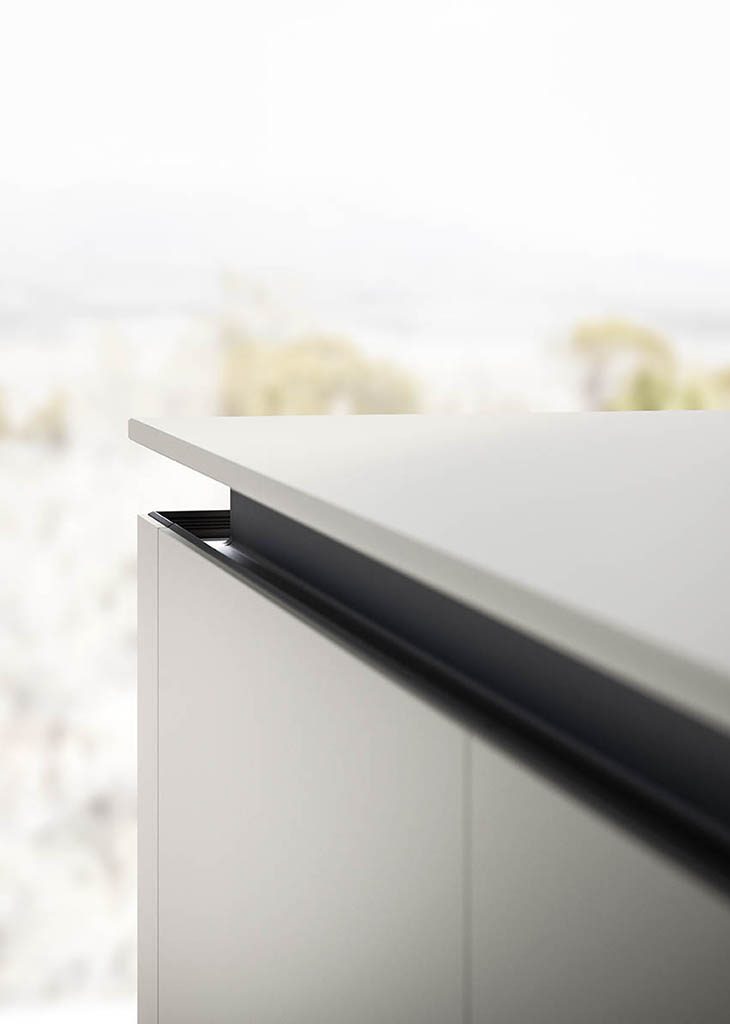Détail du plan de travail et de la porte Valdesign Zafferano