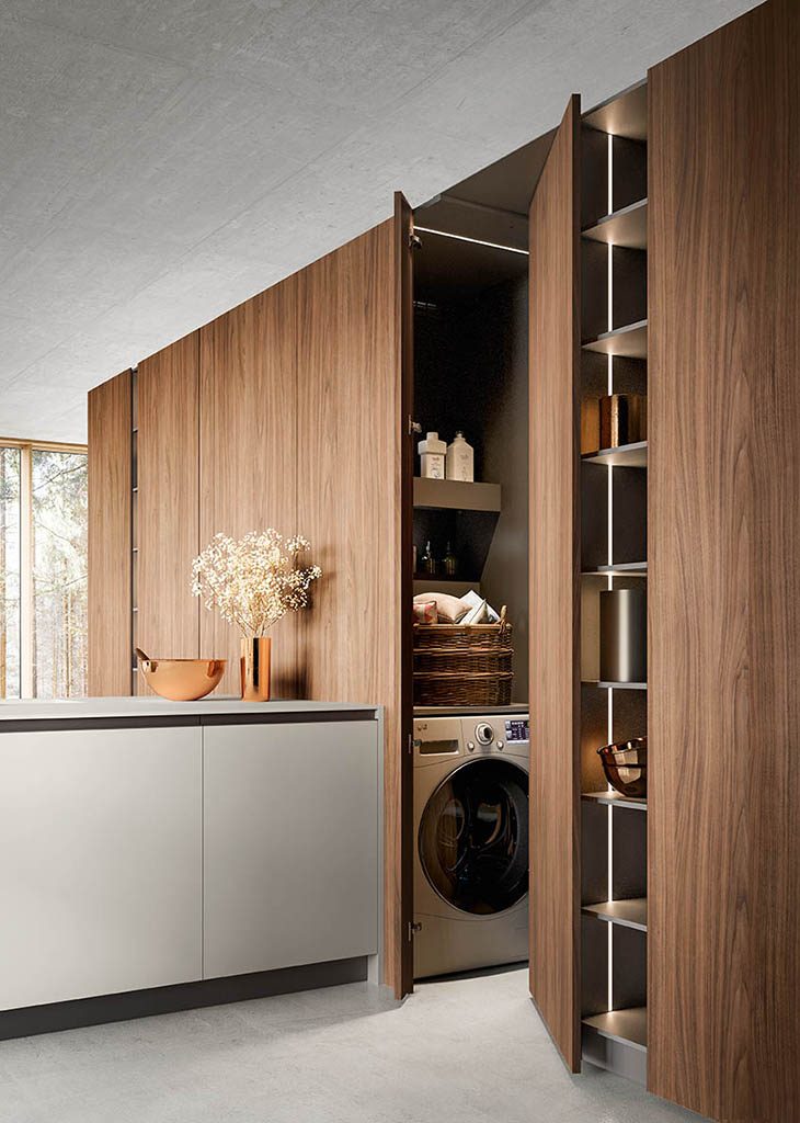 Cuisine Valdesign Anice, colonne en bois