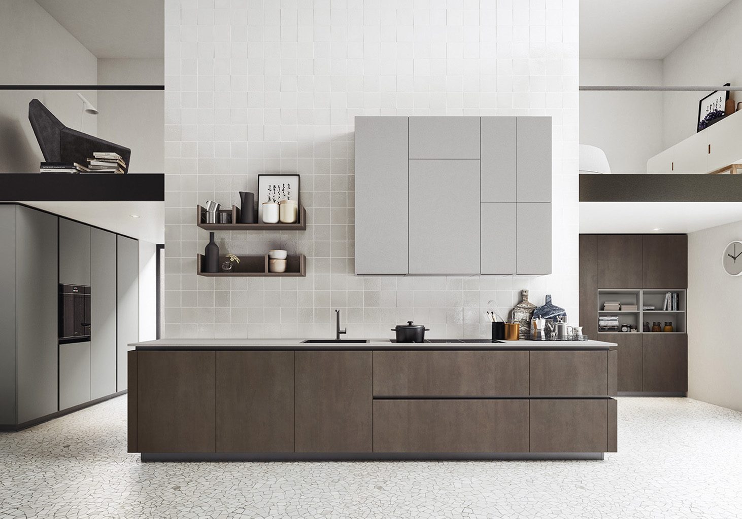 Cuisine Valdesign Logica, îlot en bois