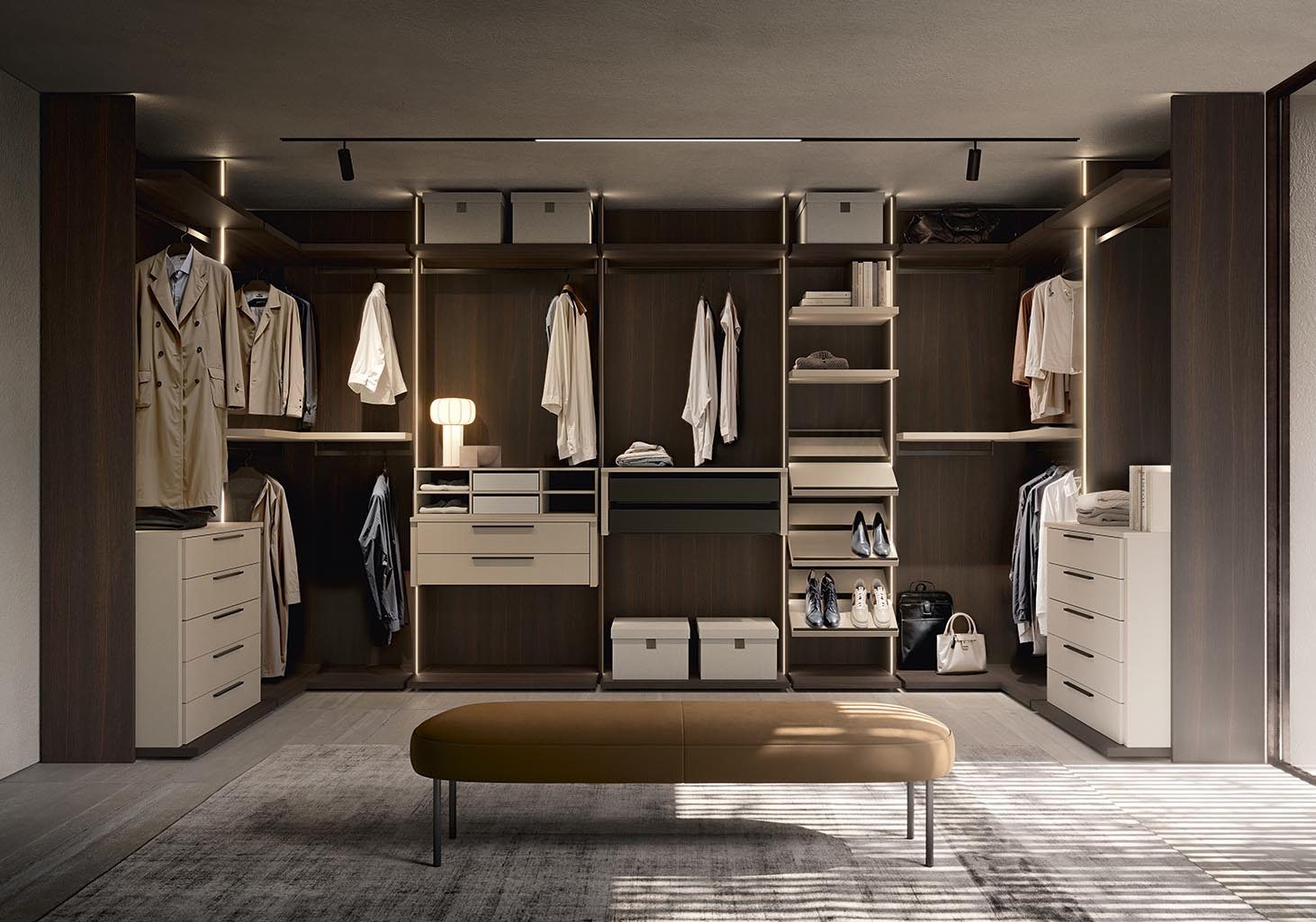 Cabine dressing Alf DaFré avec banquette