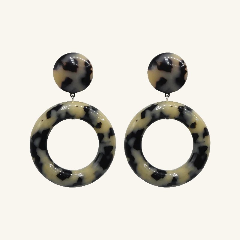 Boucles d'oreilles créoles écaille