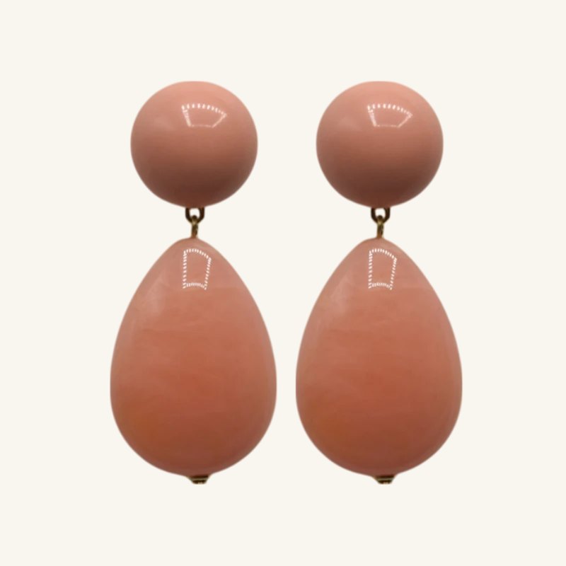 Boucles d'oreilles gouttes saumon