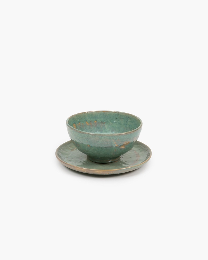 Assiette m  d20,5 h1,9 vert de mer 4