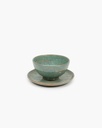 Assiette m  d20,5 h1,9 vert de mer 4
