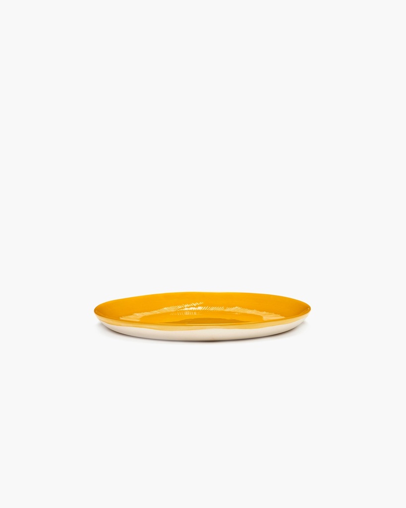 Assiette plate m -  sunny yellow swirl-s 2