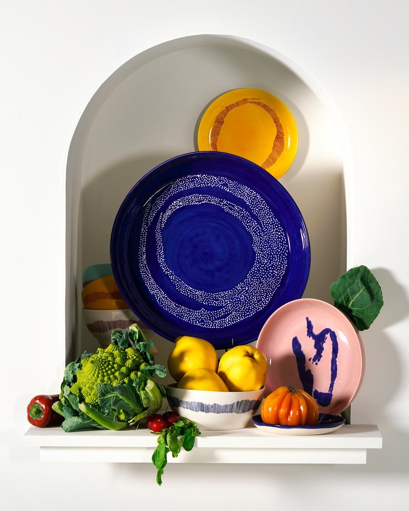Assiette plate m - lapis lazuli swirl-st 5