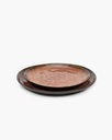 Assiette ronde large d34 brun 3