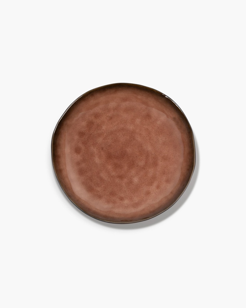 Assiette ronde pure - m - brun 2