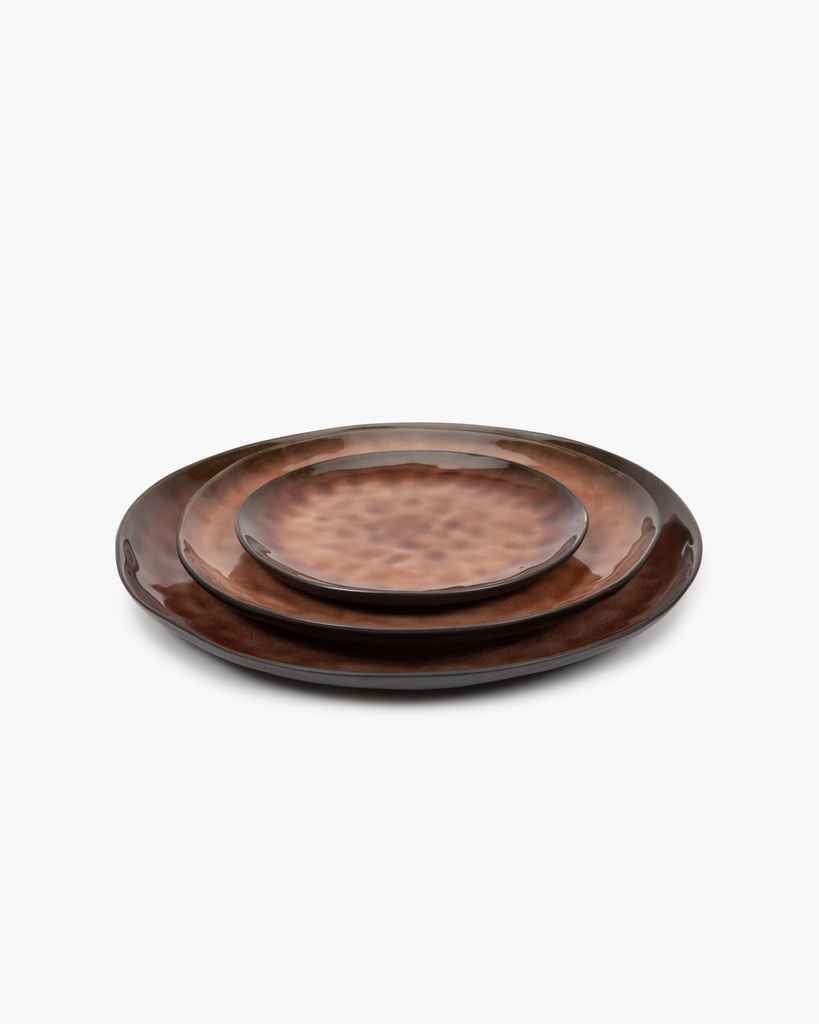 Assiette ronde pure - m - brun 4