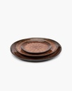Assiette ronde pure - m - brun 4