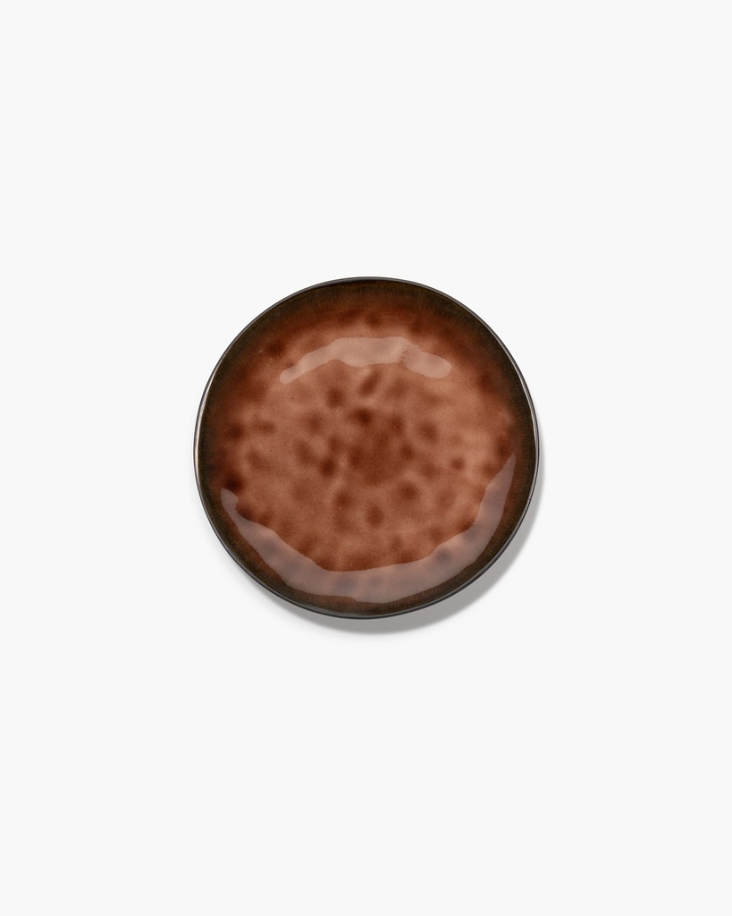 Assiette ronde pure s - brun 2