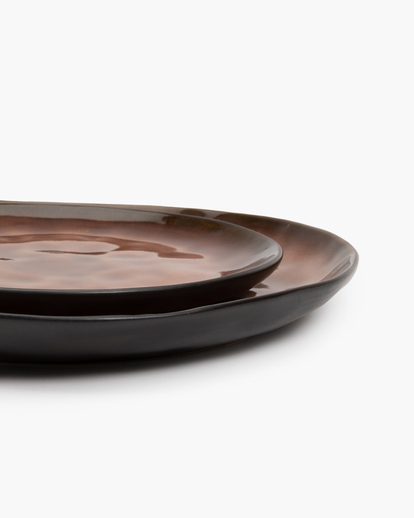 Assiette ronde pure s - brun 4