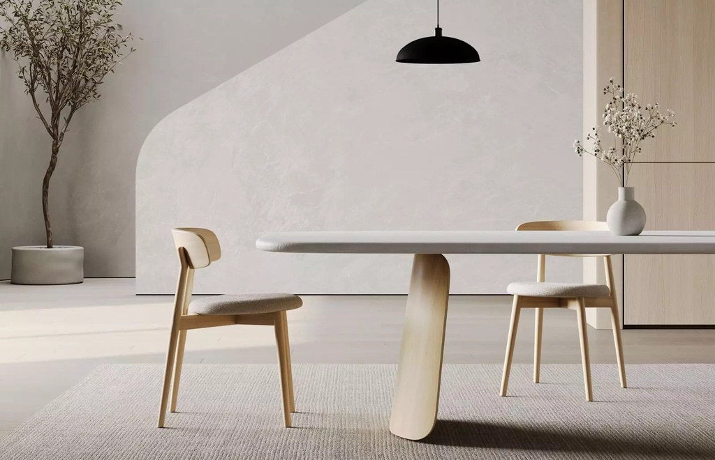 Chaise Cover – pied bois, dossier bois