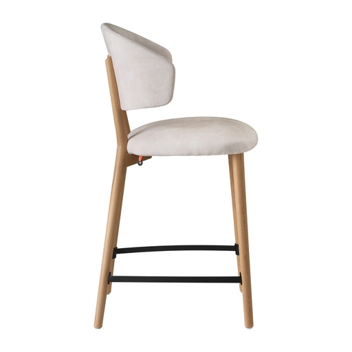 Chaise haute Toro – piètement bois, avec accoudoirs