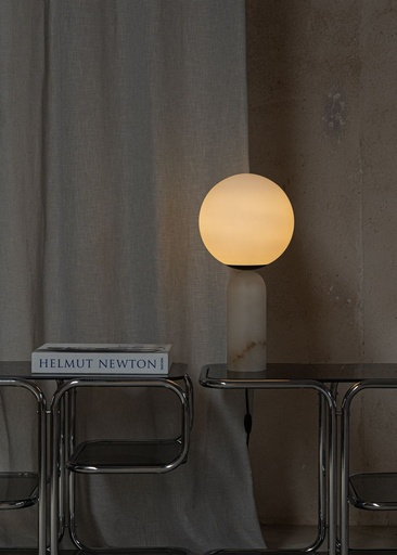 Lampe à poser Atlas – H 60 cm — albâtre blanc 2