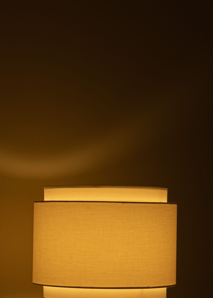 Lampe à poser Fluta Duoble – H 60 cm — marbre blanc 4