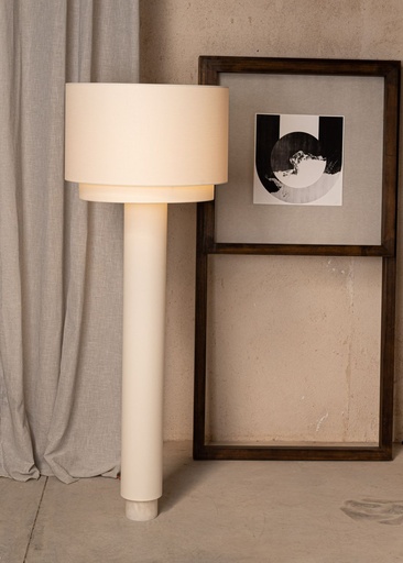 Lampadaire Kolumno – H 176 cm — albâtre blanc 2