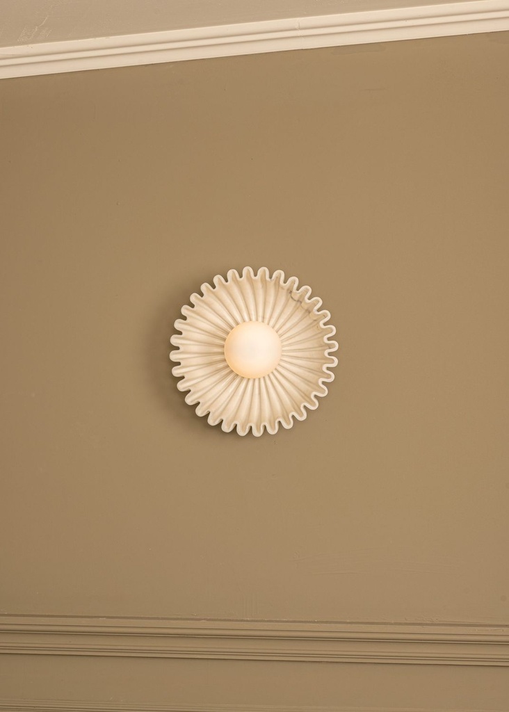 Applique Ostro – Ø 31 cm — marbre blanc 2