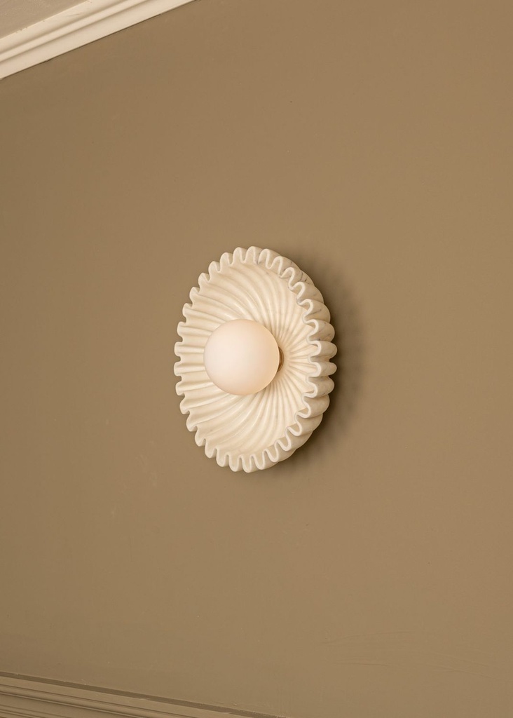 Applique Ostro – Ø 31 cm — marbre blanc 3