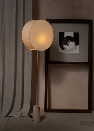 Lampadaire Pendolo – H 179 cm — albâtre blanc 2