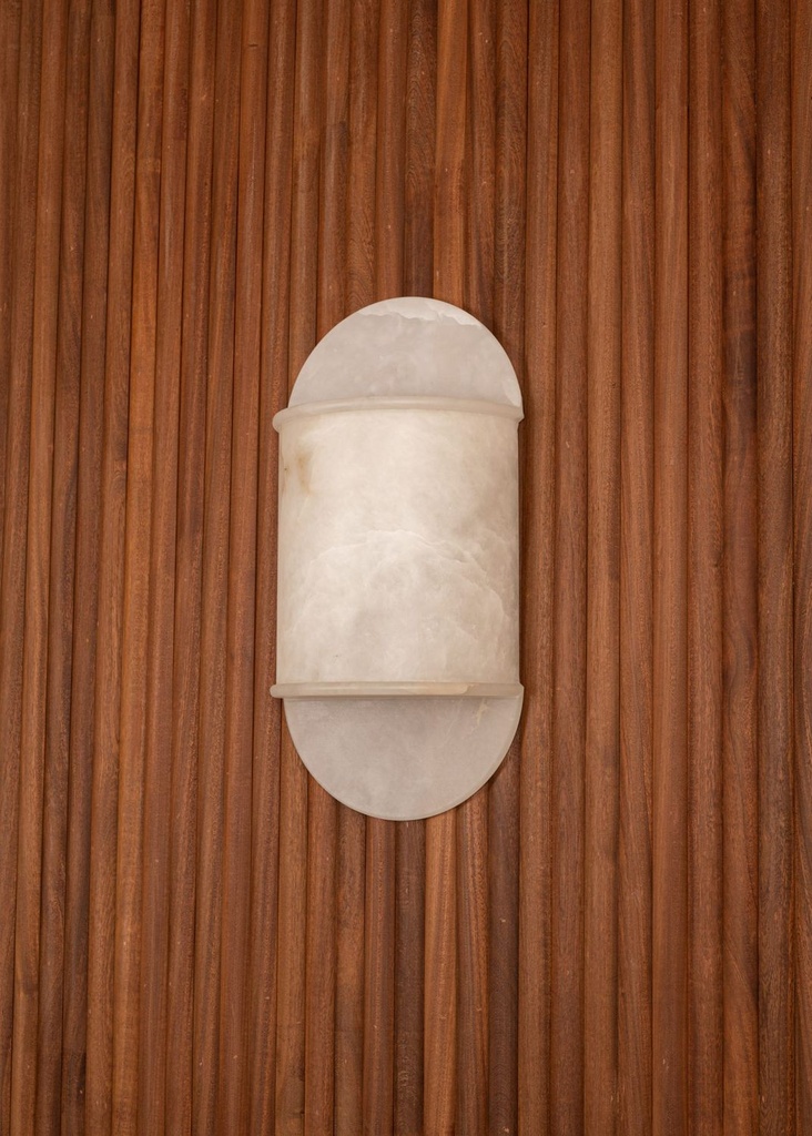 Applique Pilolo – H 42 cm — albâtre blanc 3