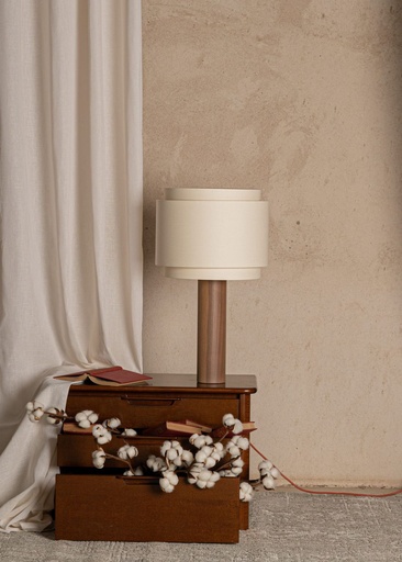 Lampe à poser Pipo Duoble – H 60 cm — noyer 2