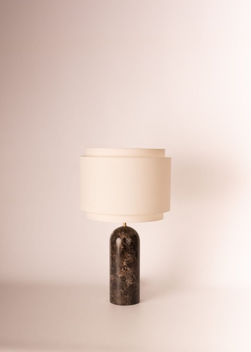 Lampe à poser Pura Duoble – H 69 cm — marbre marron 2