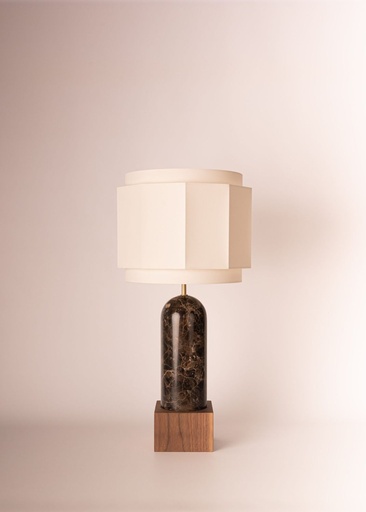 Lampe à poser Pura Kelo Okla – H 69 cm — marbre marron 2