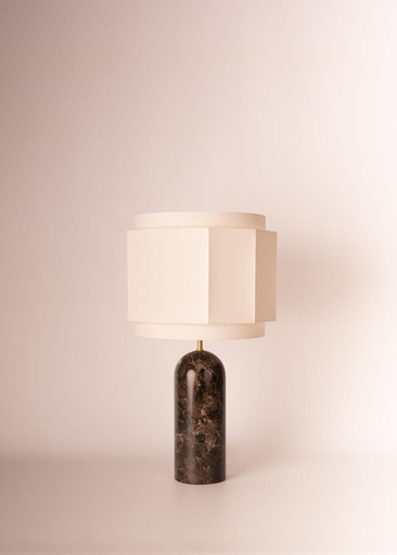 Lampe à poser Pura Okla – H 69 cm — marbre marron 2