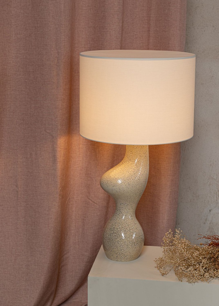 Lampe à poser Venuso – H 78 cm — émail réactif beige 4