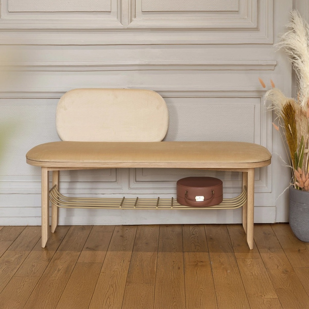 Banc Eustache – L 120 × P 40 × H 74 cm — ambiance 1
