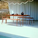 Banc Fromme – aluminium, 159 cm — ambiance 2