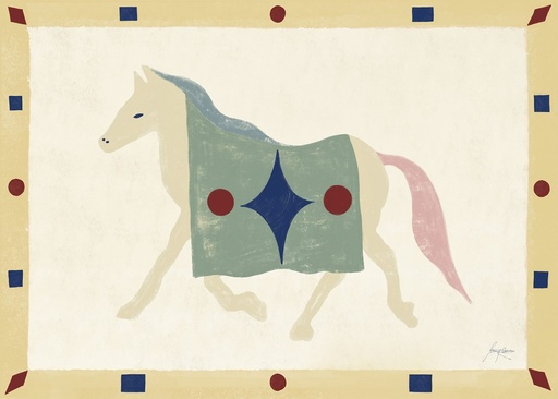 Lucrecia Rey Caro, Horse Geometri 30x40 — vue 1