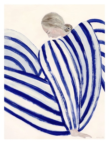 Sofia lind, blue stripe at concorde (30x40) — vue 1