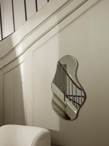 Miroir Pond – grand – chrome foncé — vue 1