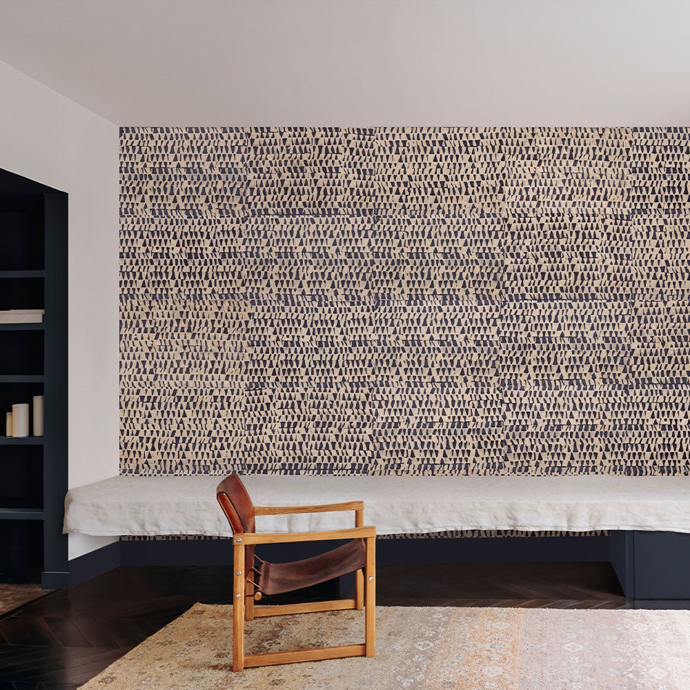 Papier peint Damier outremer — vue 1