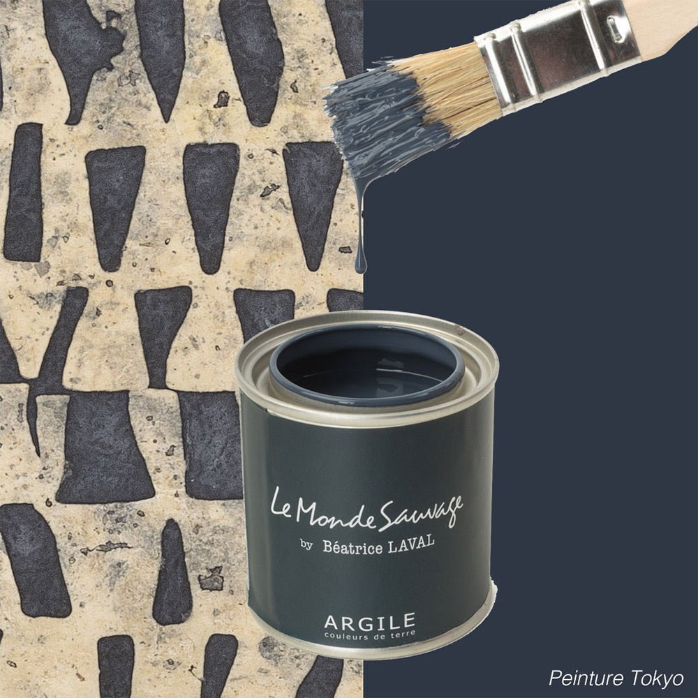 Papier peint Damier outremer — vue 3