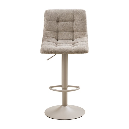 Chaise de bar Middelfart – gris, pieds gris (2)