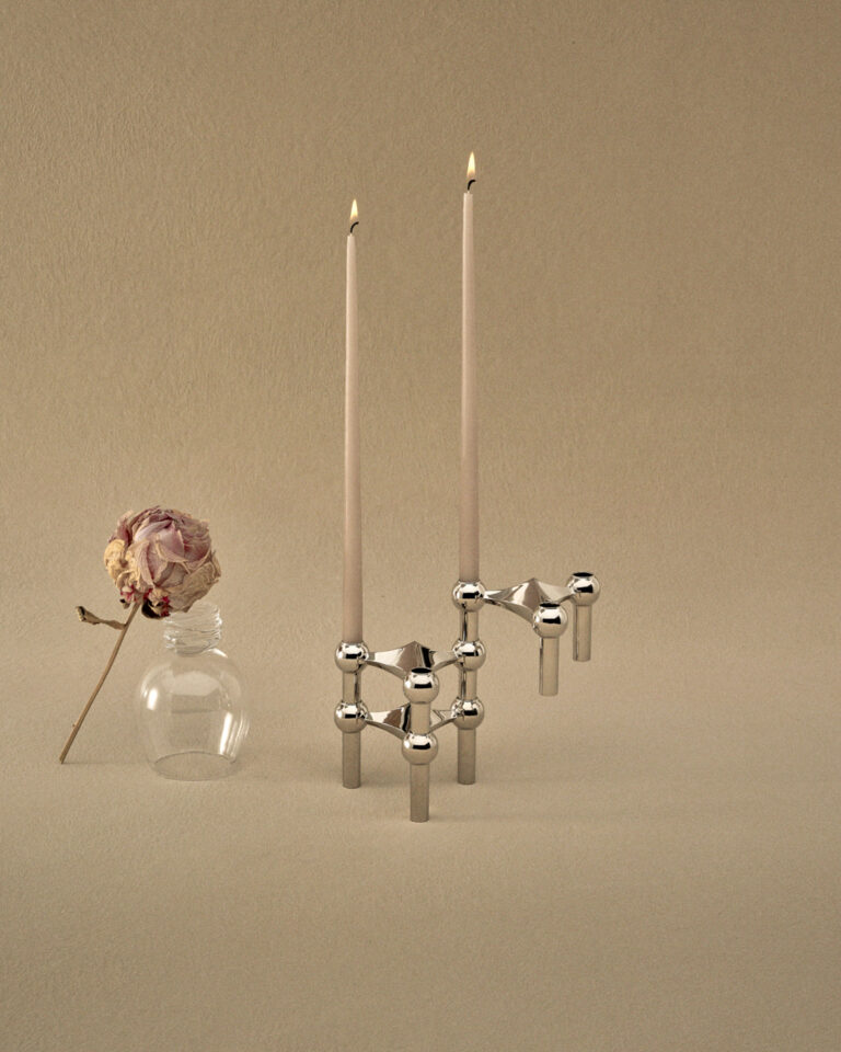 Bougeoirs stoff nagel - chrome - pack de 3 — photo 2