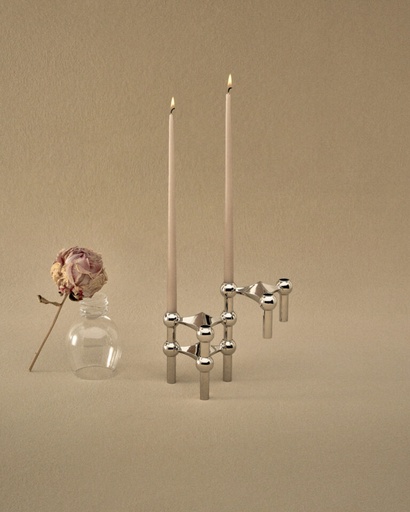 Bougeoirs stoff nagel - chrome - pack de 3 — photo 2