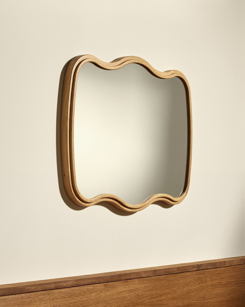 Miroir Noto 3 Vagues - chene naturel - pm70x90cm
