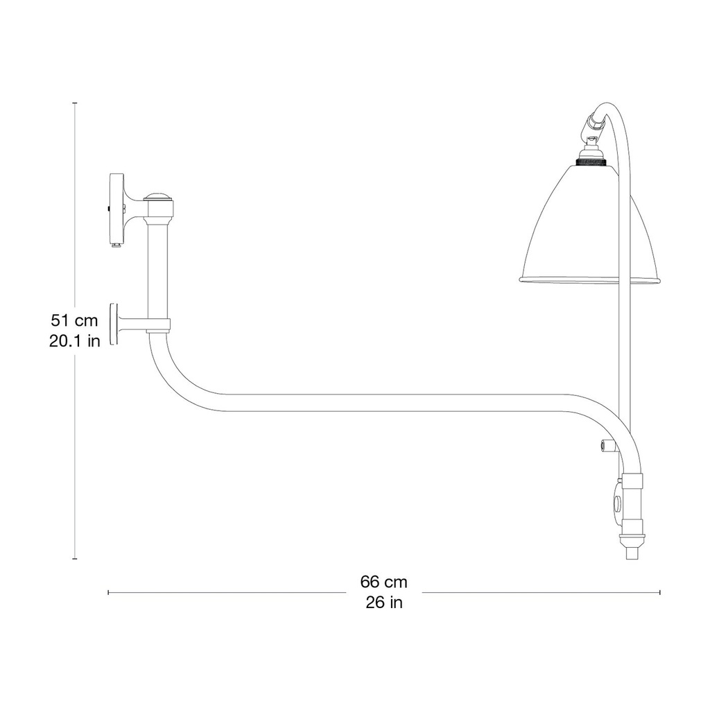 Applique BL10 – Ø16 — dessin de face