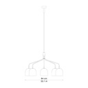 Lustre Howard – 6 bras — dessin de profil