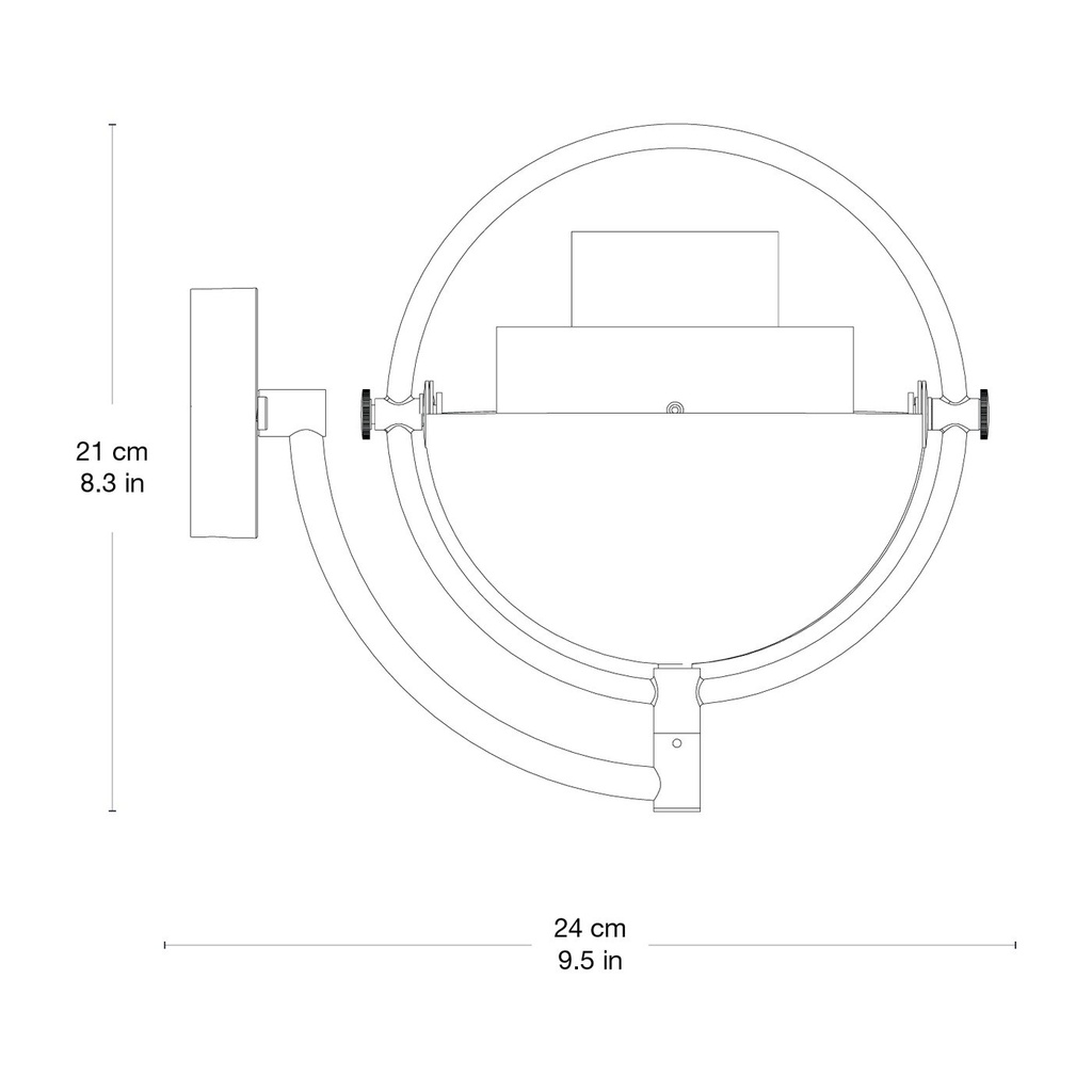 Applique Multi-Lite — dessin de face