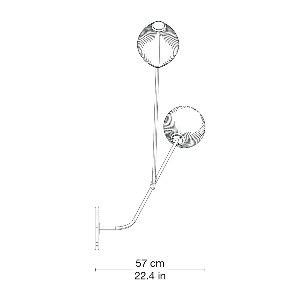 Applique Satellite — dessin de profil