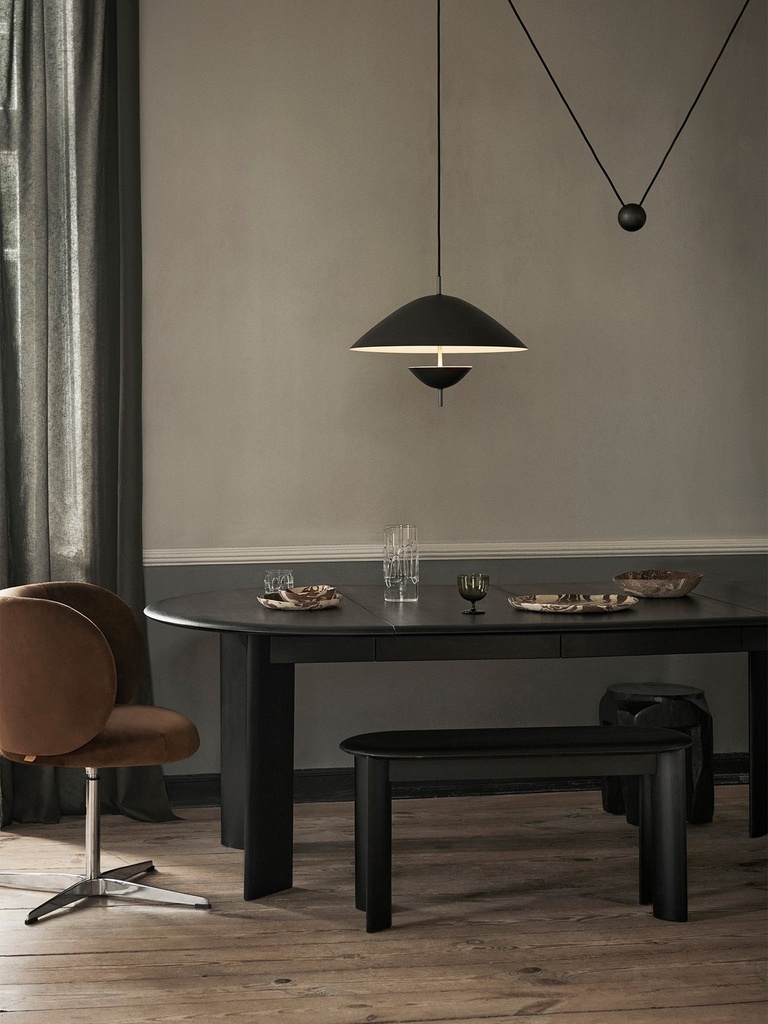 Banc Bevel — hêtre huilé noir — vue 2