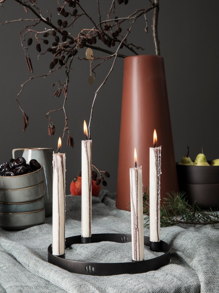 Bougeoir Circle – petit – laiton noir — vue 2
