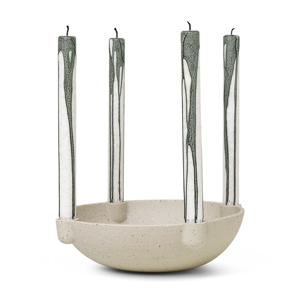 Bougeoir Bowl – grand – céramique – sable — vue 4